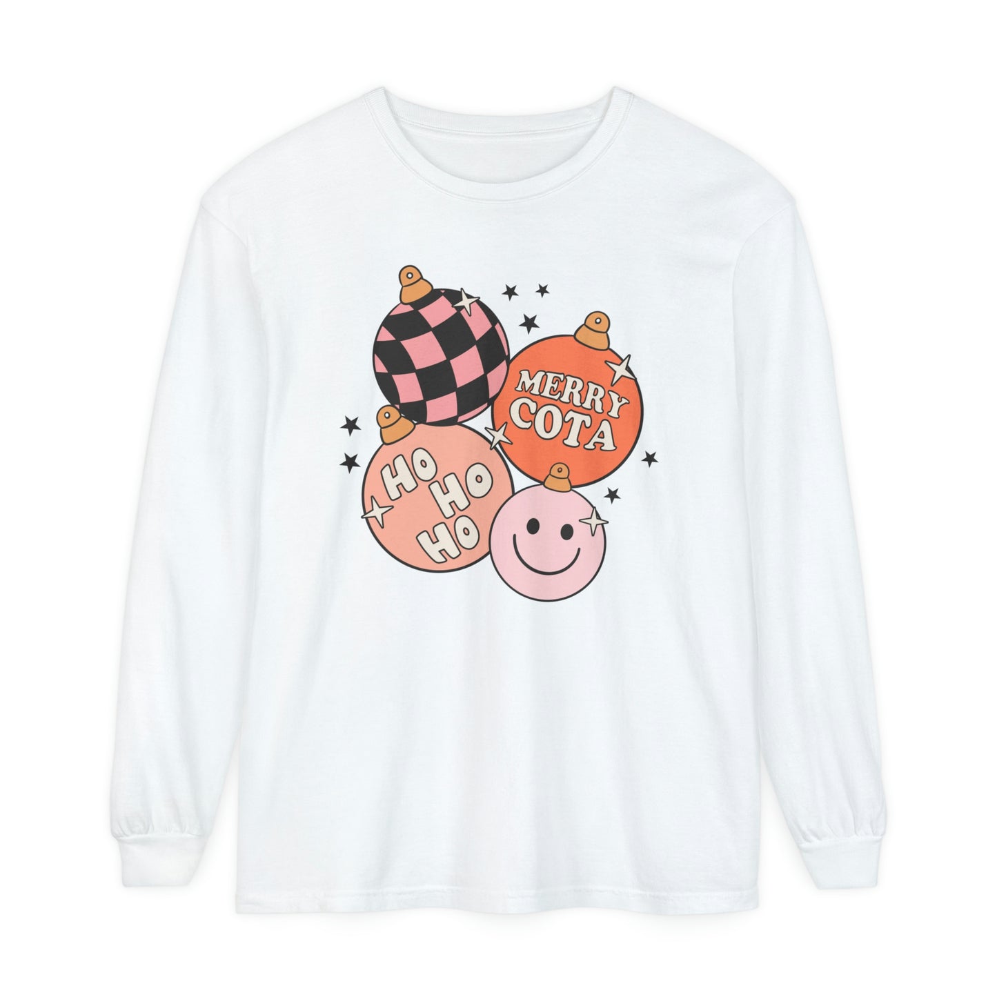 Merry COTA Ornaments Long Sleeve Comfort Colors T-Shirt