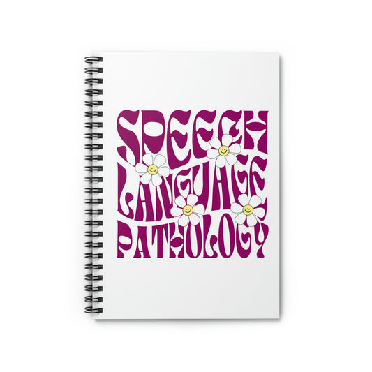 Speech Groovy Daisy Spiral Ruled Line Notebook