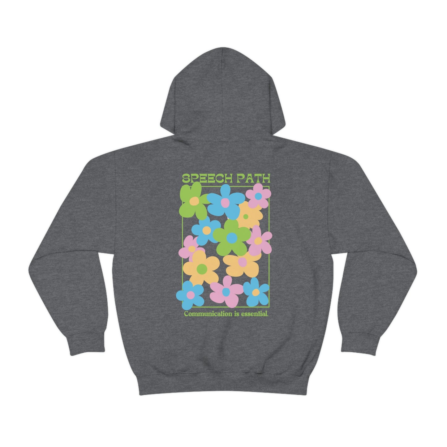 Speech Path Bright Floral Hoodie | Front and Back Print