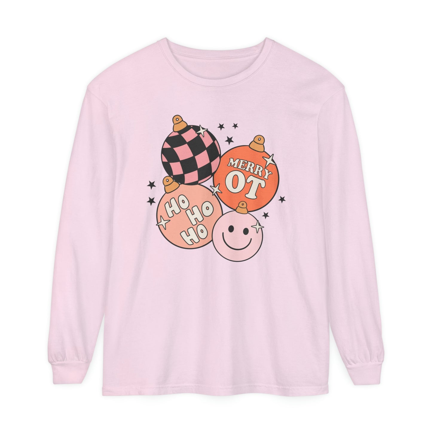Merry OT Ornaments Long Sleeve Comfort Colors T-Shirt