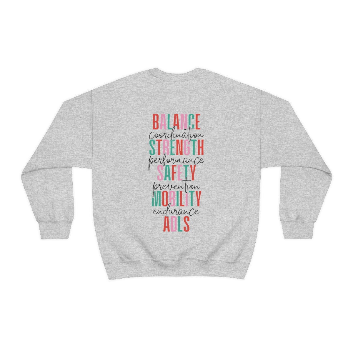 Merry Physical Therapist Crewneck Sweatshirt | Front and Back Print
