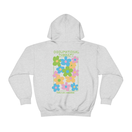 Occupational Therapy Bright Floral Hoodie | Front and Back Print