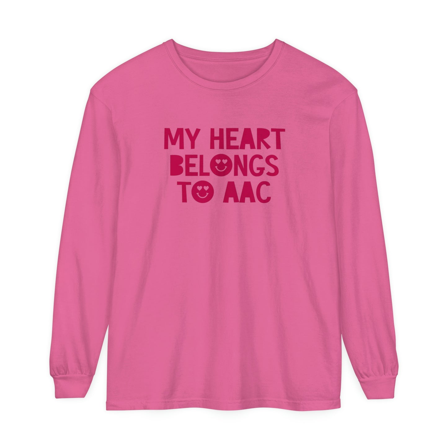 My Heart Belongs to AAC Long Sleeve Comfort Colors T-Shirt