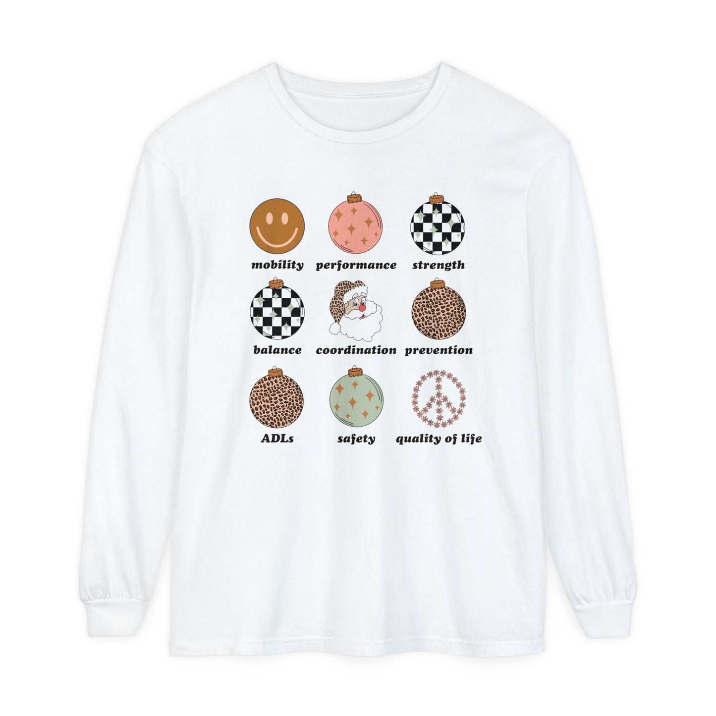 Retro Holiday PT Scope of Practice Long Sleeve Comfort Colors T-Shirt