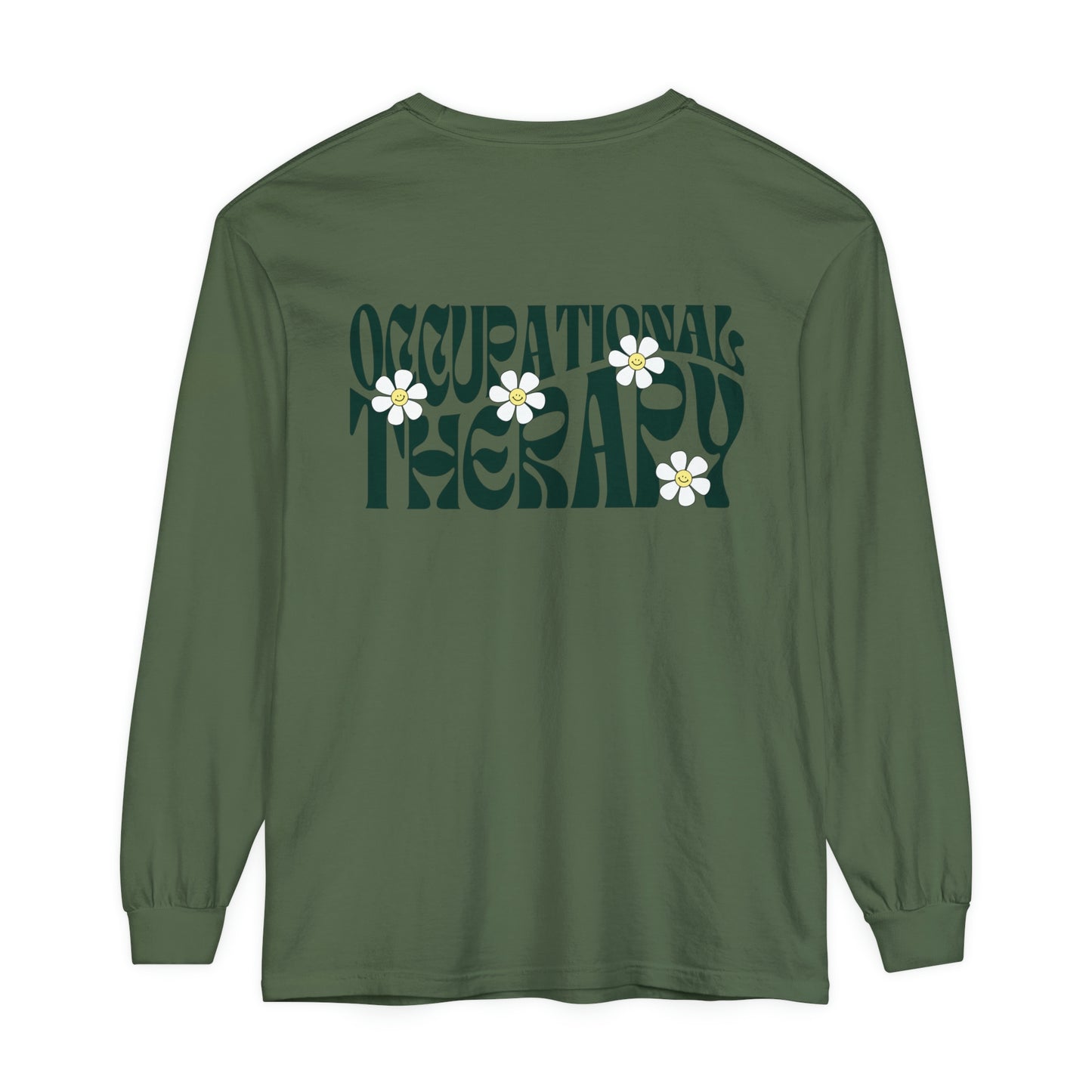 OT Retro Daisy Long Sleeve Comfort Colors T-shirt