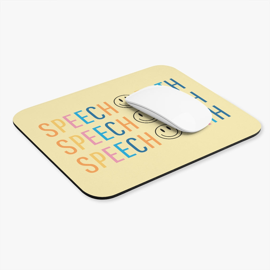 Yellow Speech Path Mouse Pad