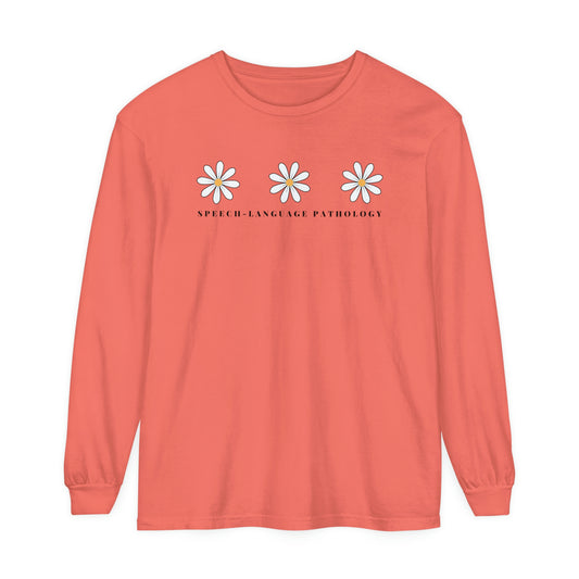 Daisy Speech-Language Pathology Long Sleeve Comfort Colors T-Shirt