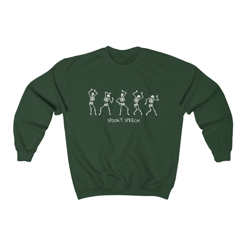 Spooky Speech Skeletons Crewneck Sweatshirt