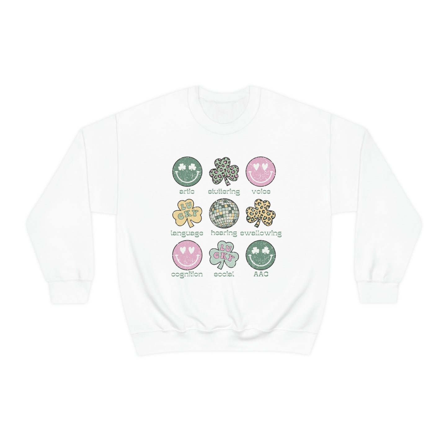 St Patrick's Speech Scope Distressed Crewneck Sweatshirt