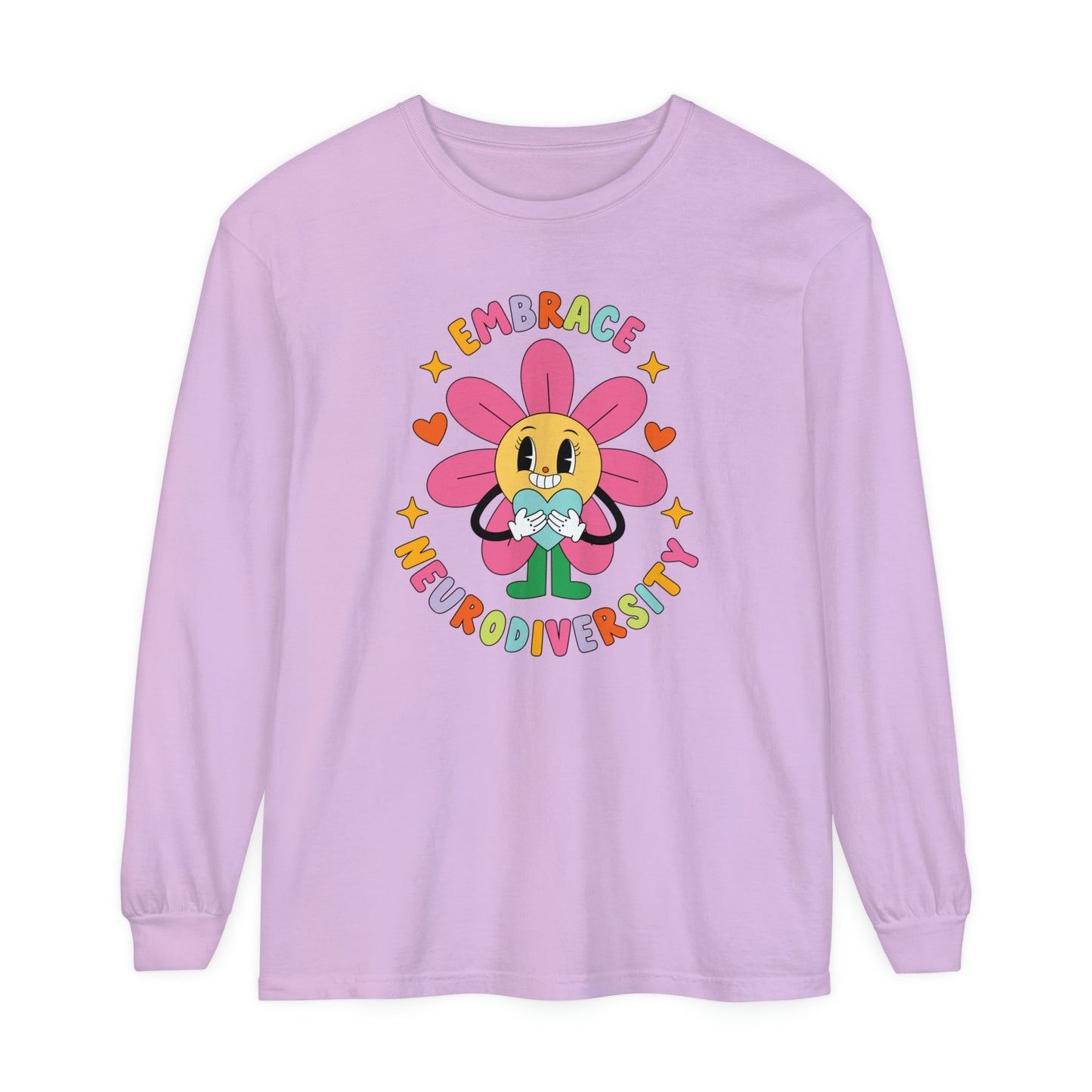 Embrace Neurodiversity Long Sleeve Comfort Colors T-Shirt