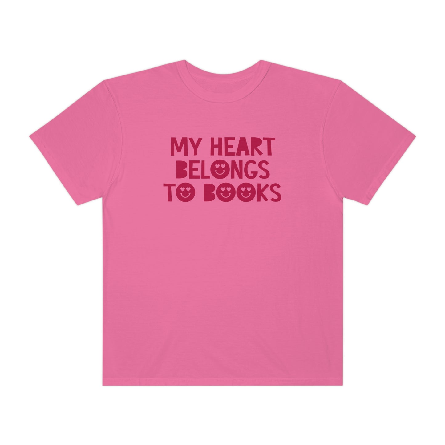 My Heart Belongs to Books Tonal Comfort Colors T-Shirt