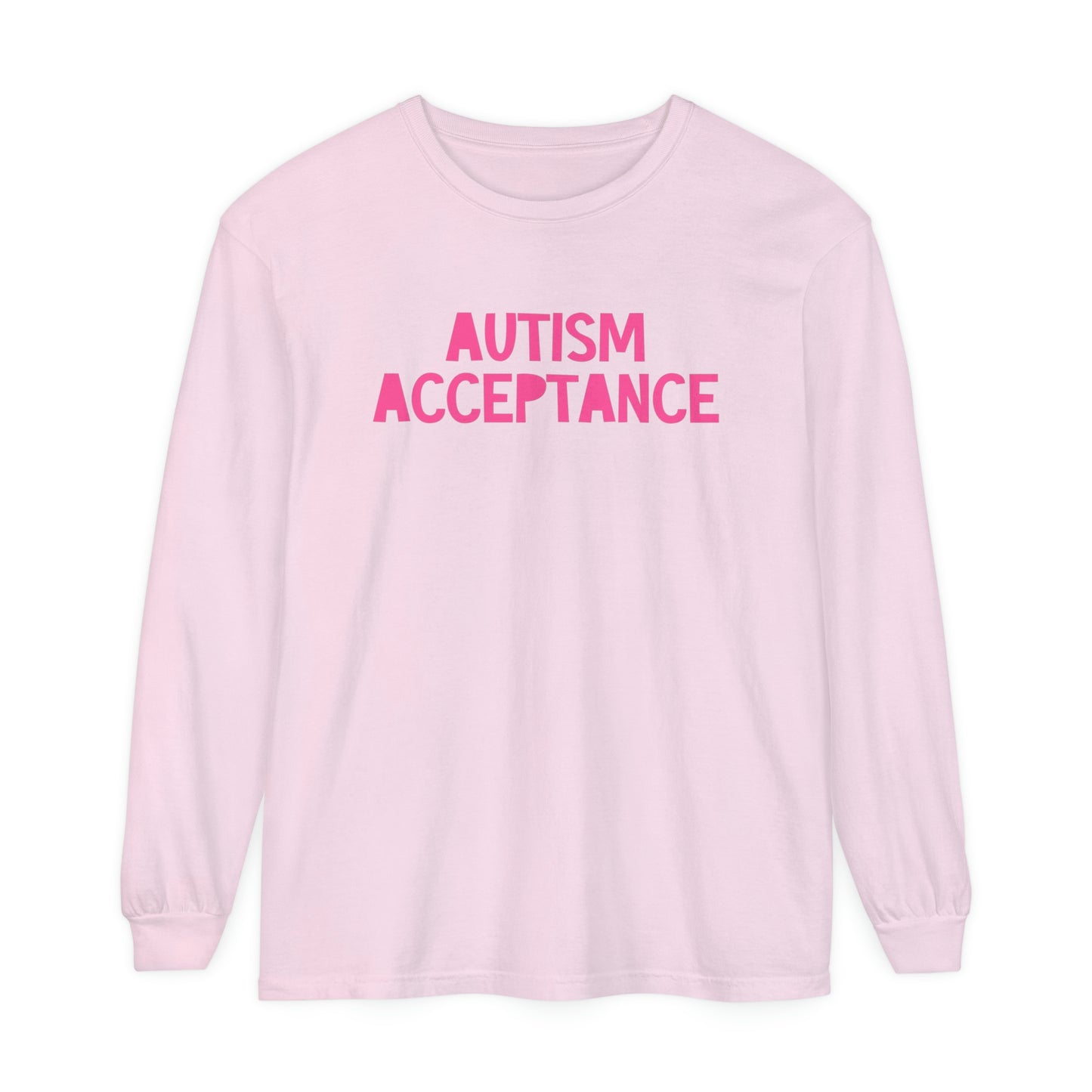 Autism Acceptance Tonal Long Sleeve Comfort Colors T-Shirt