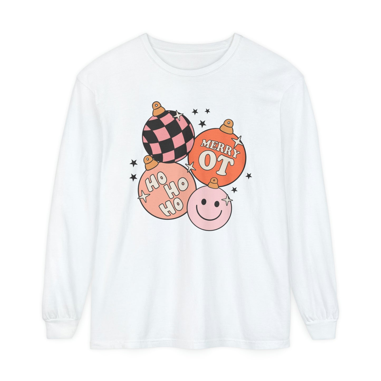Merry OT Ornaments Long Sleeve Comfort Colors T-Shirt