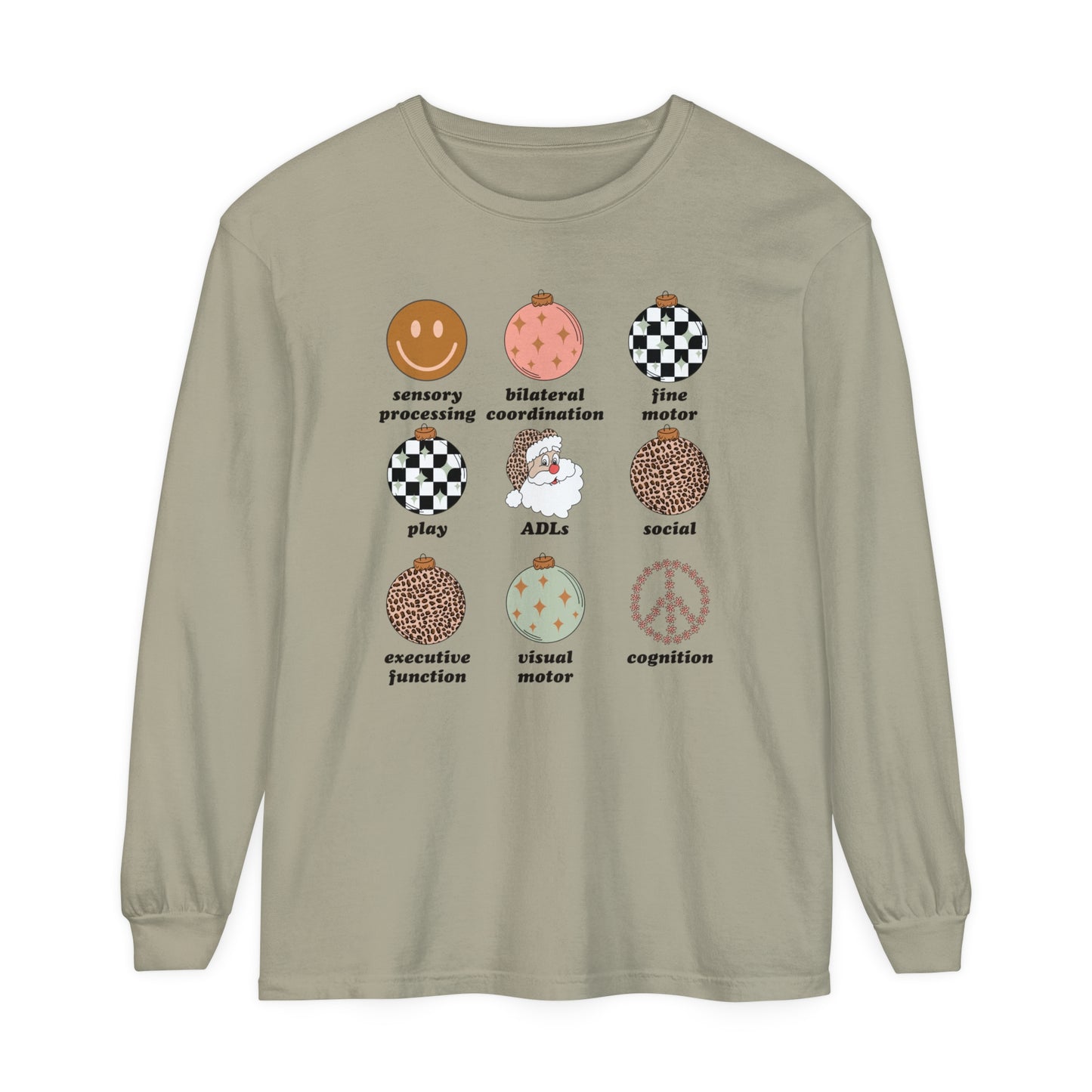 Retro Holiday OT Scope of Practice Long Sleeve Comfort Colors T-Shirt