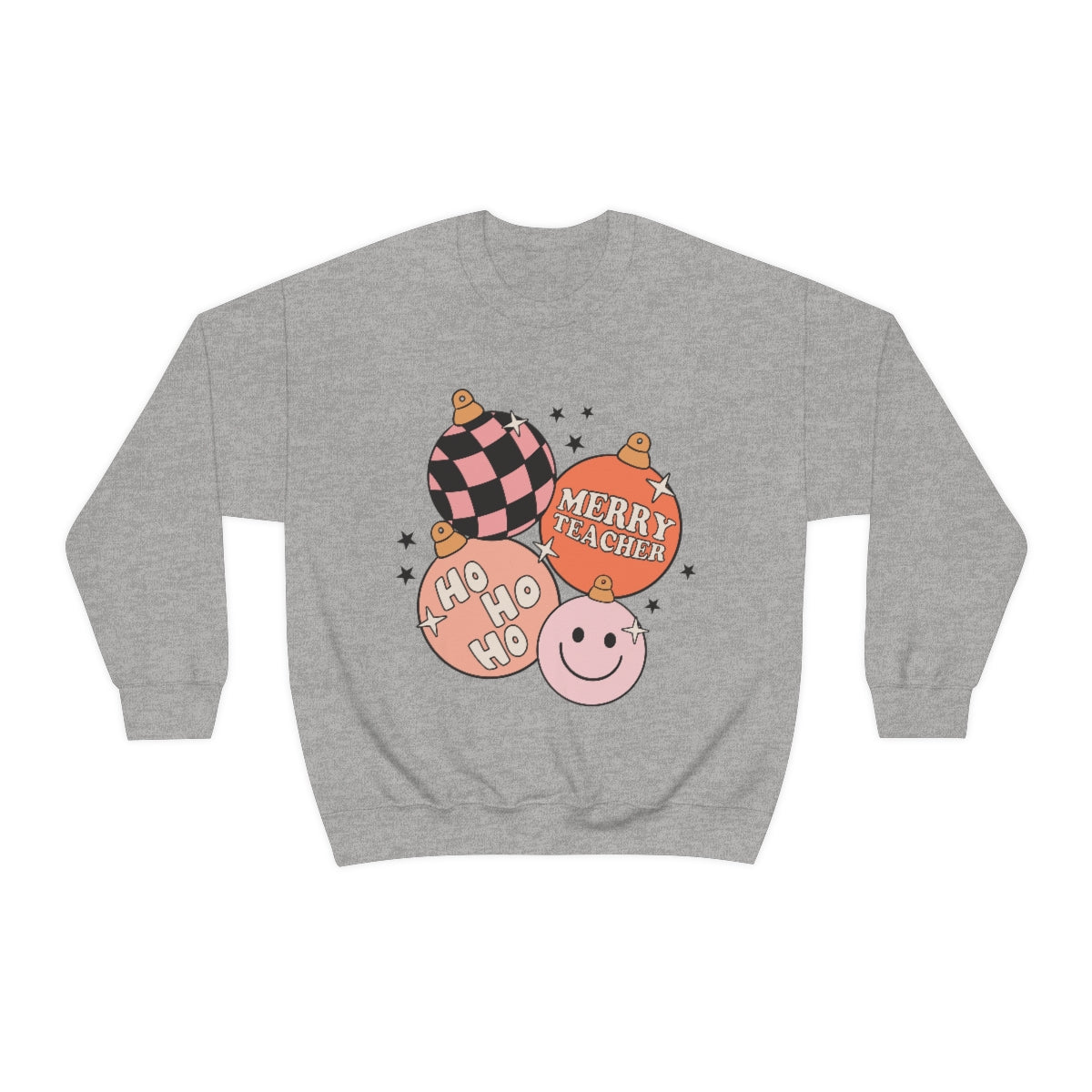 Merry Teacher Ornaments Crewneck Sweatshirt