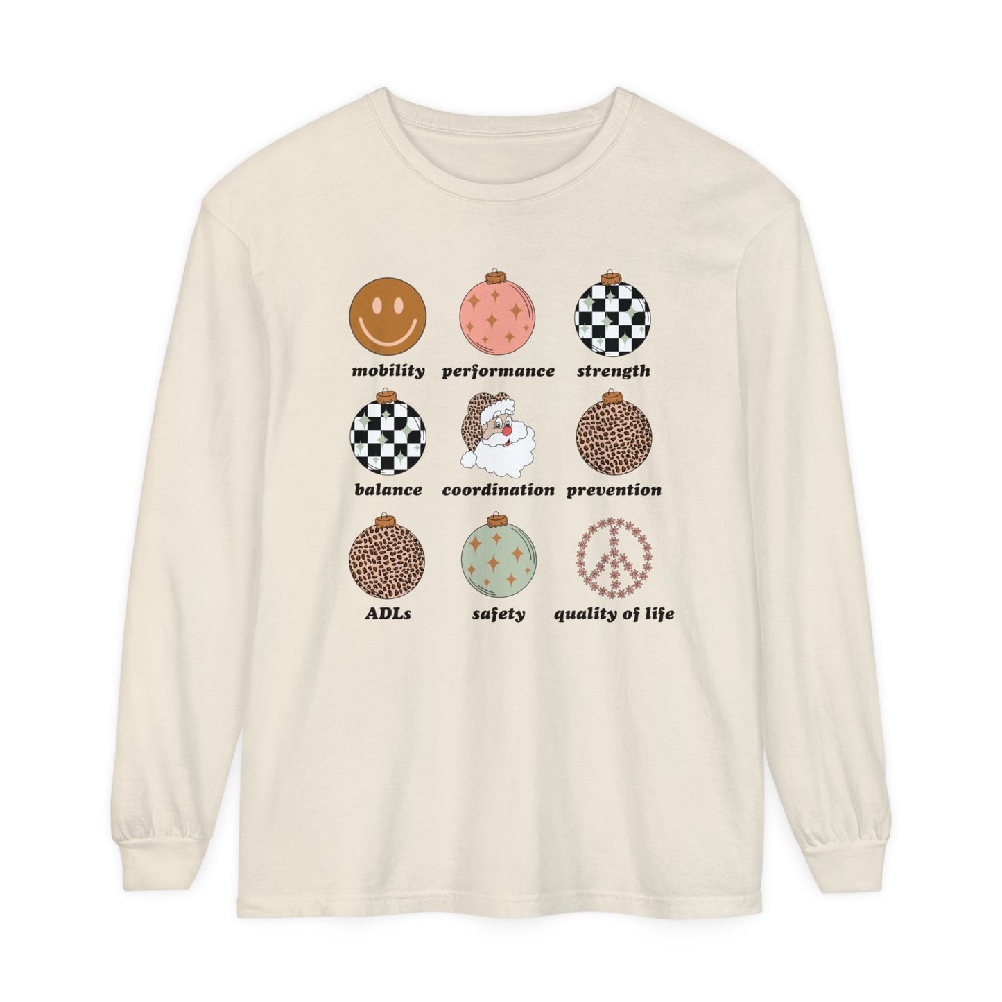 Retro Holiday PT Scope of Practice Long Sleeve Comfort Colors T-Shirt