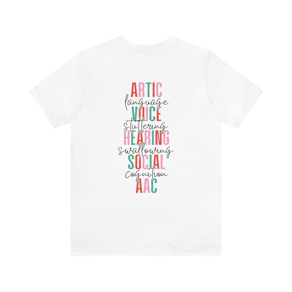 Merry Speech Therapist Jersey T-Shirt | Front and Back Print