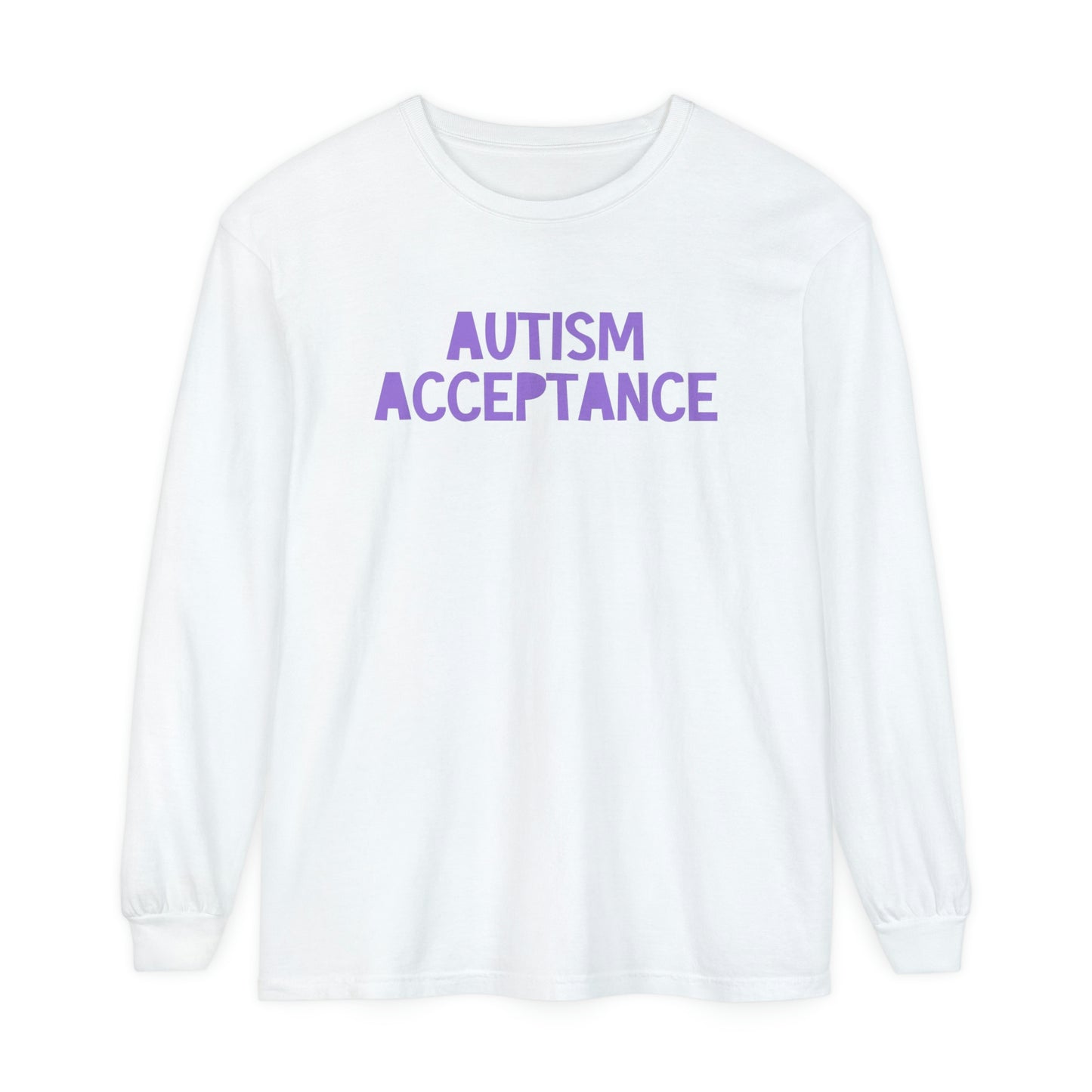 Autism Acceptance Tonal Long Sleeve Comfort Colors T-Shirt