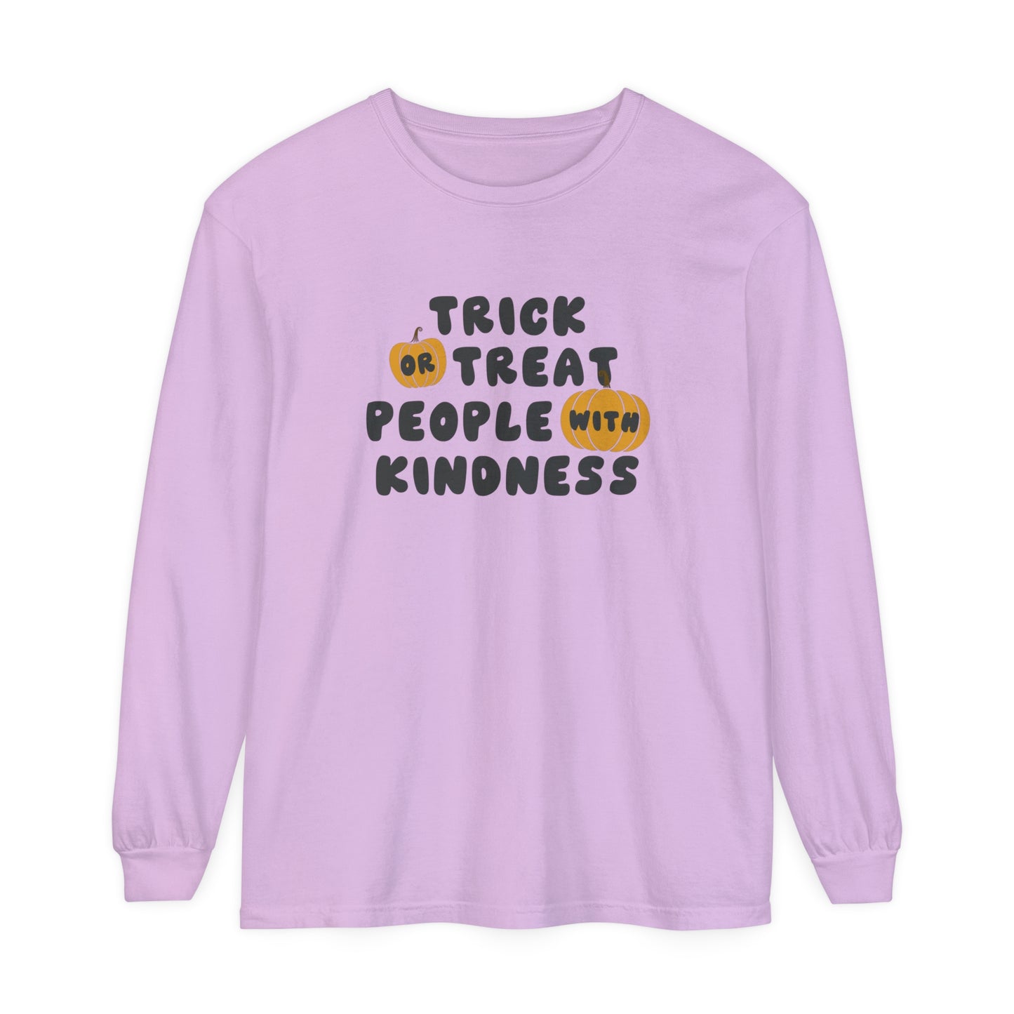 Trick or Treat Kindness Long Sleeve Comfort Colors T-Shirt