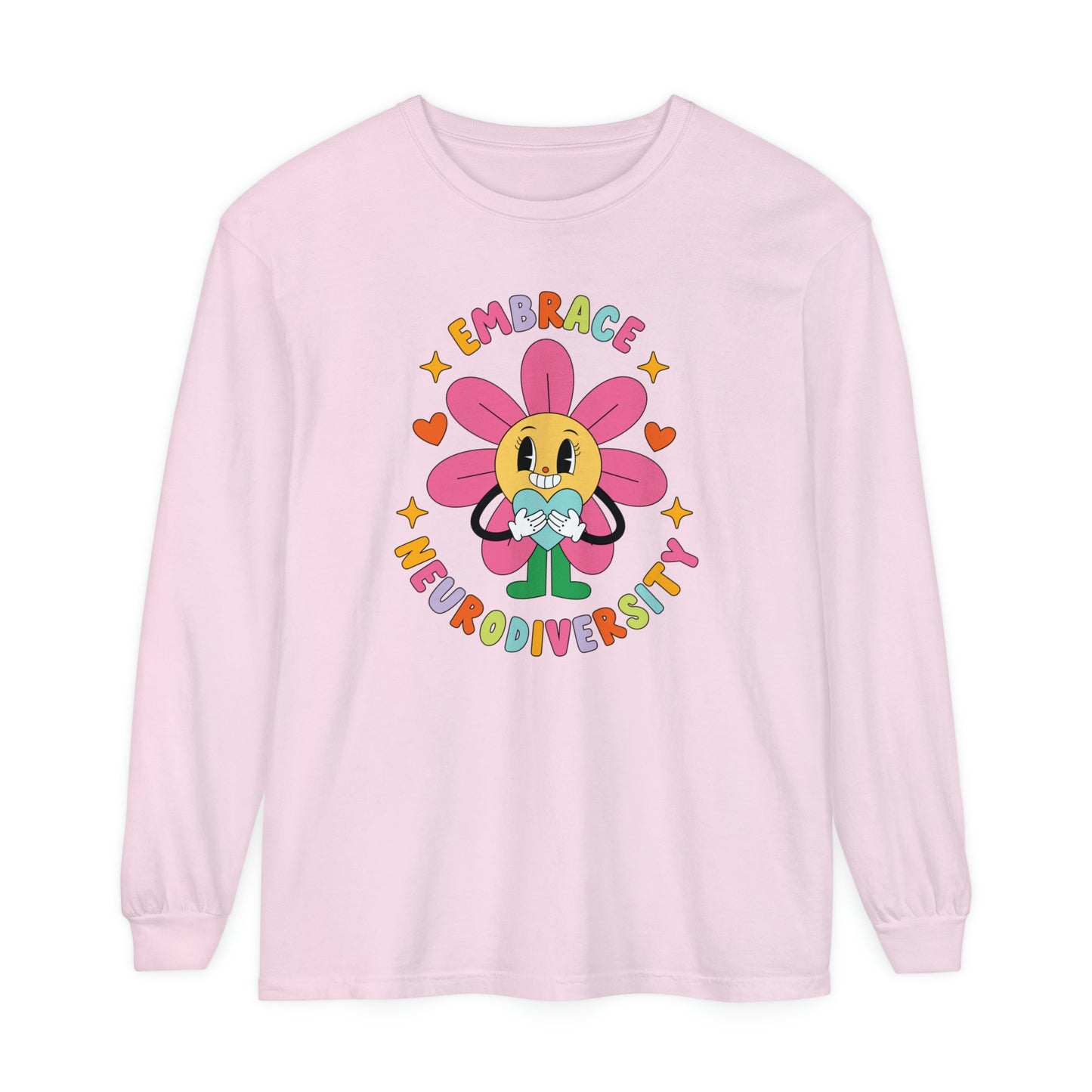 Embrace Neurodiversity Long Sleeve Comfort Colors T-Shirt