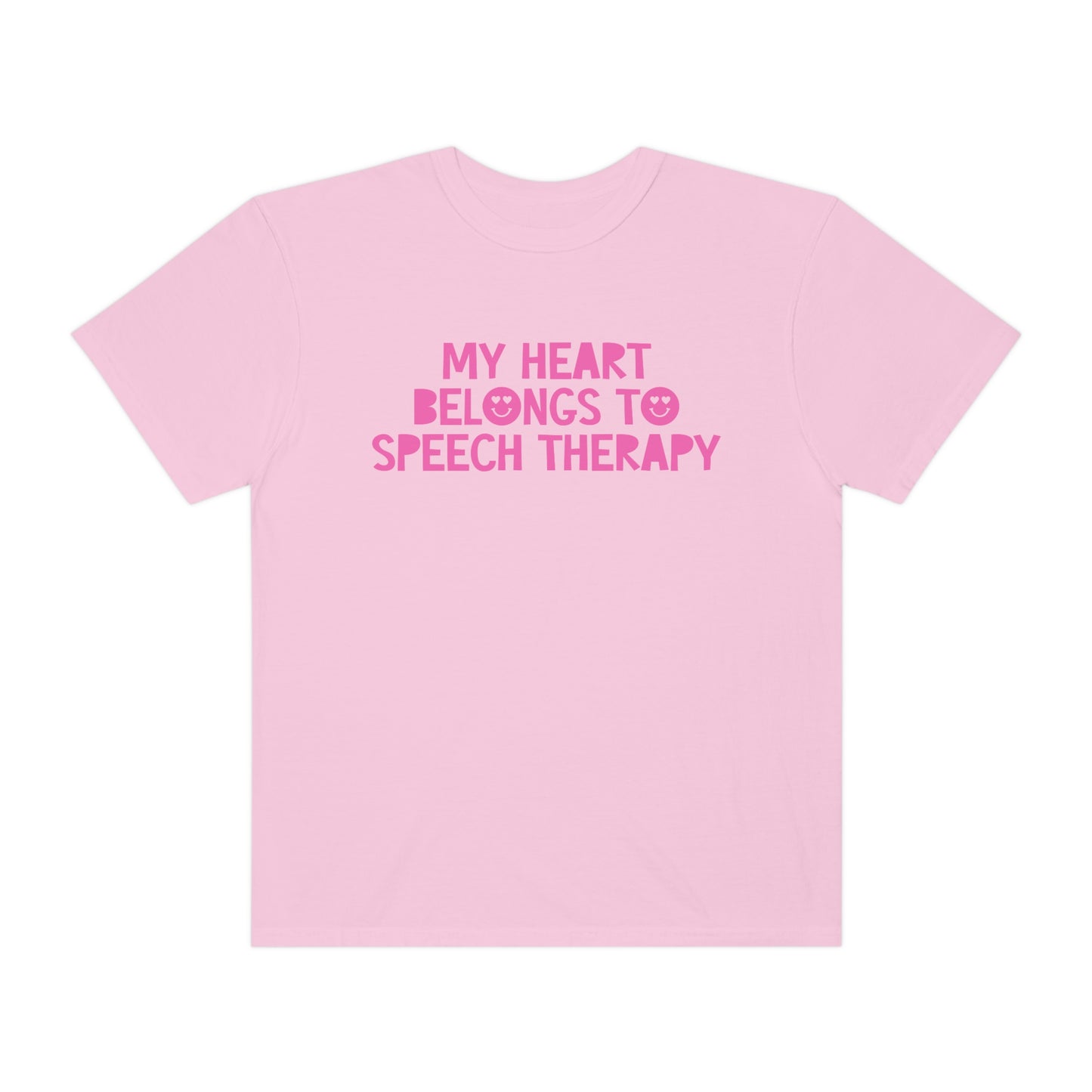 My Heart Belongs to Speech Therapy Tonal Comfort Colors T-Shirt