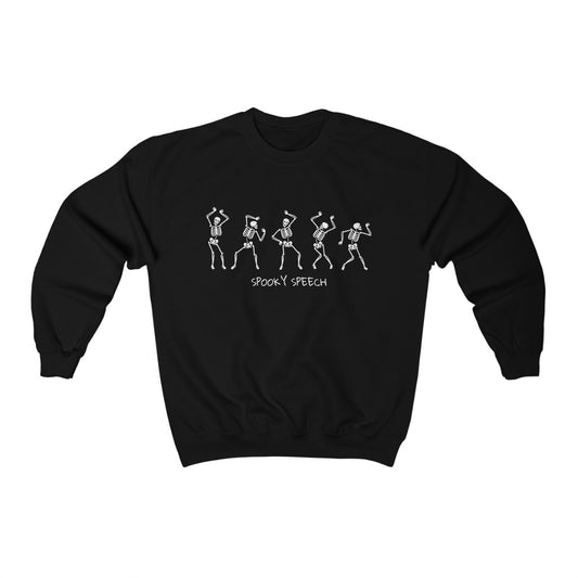 Spooky Speech Skeletons Crewneck Sweatshirt