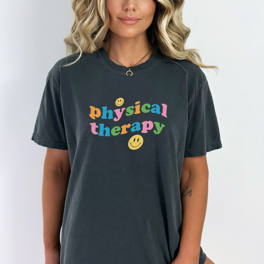 Physical Therapy Wavy Comfort Colors T-Shirt