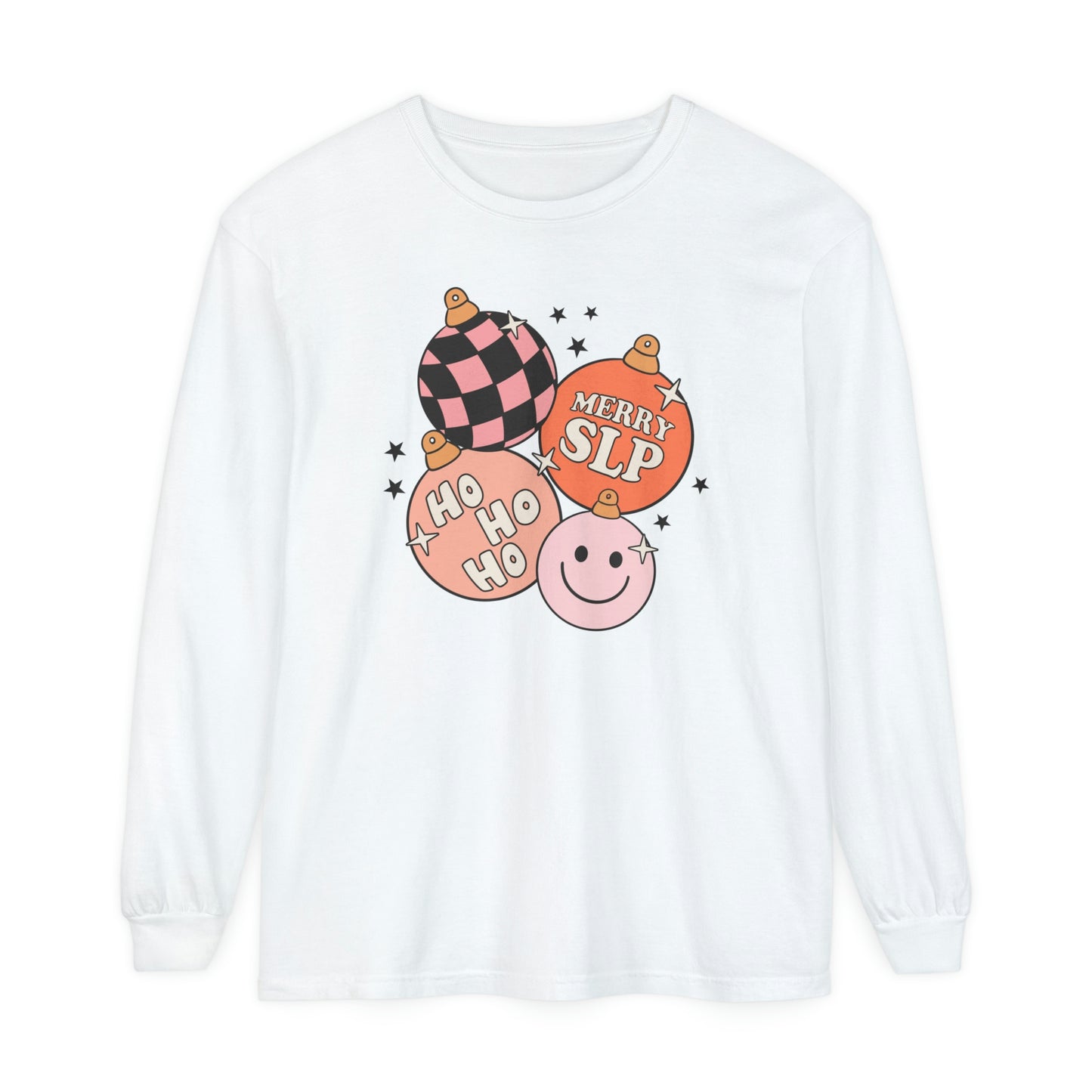 Merry SLP Ornaments Long Sleeve Comfort Colors T-Shirt