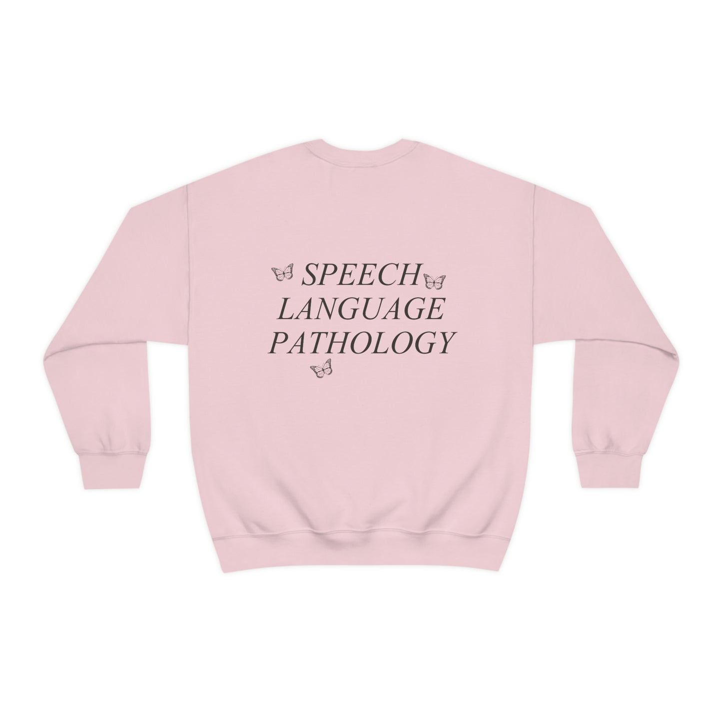 Speech Path Butterflies Crewneck Sweatshirt | Front and Back Print