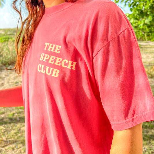 The Speech Club Comfort Colors T-shirt | Front and Back Print