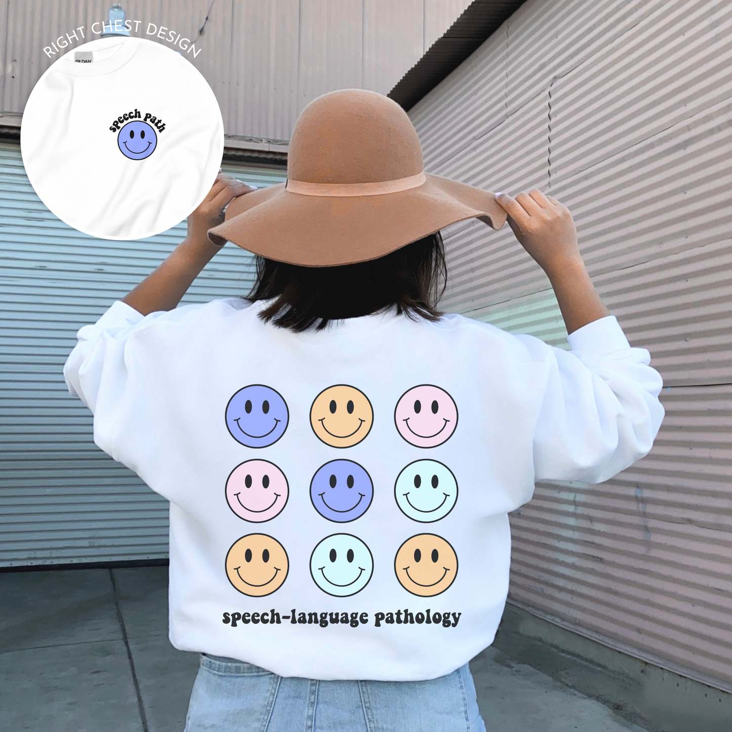 Multicolored Crewneck Sweatshirt | Front and Back Print