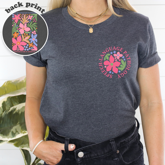 Speech-Language Pathology Jersey T-Shirt | Front and Back Print