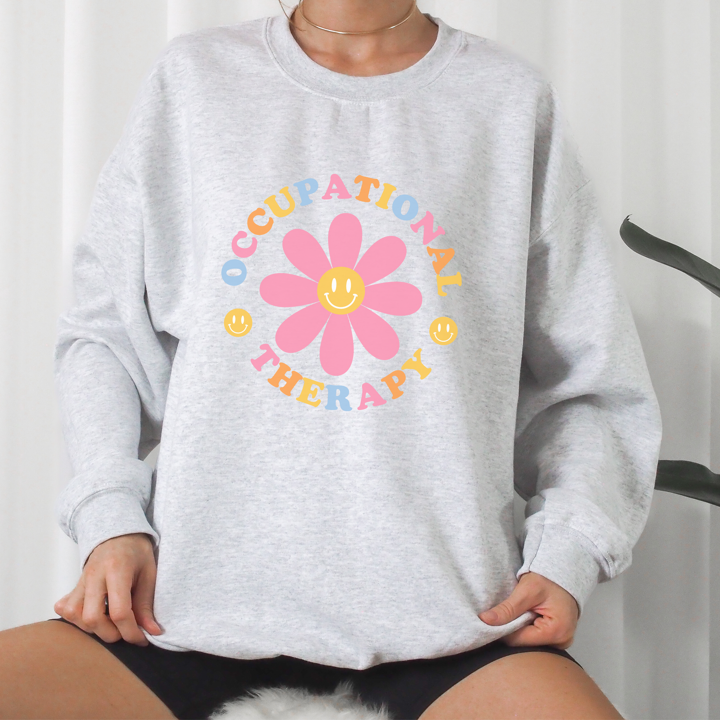 Occupational Therapy Daisy Multicolored Crewneck Sweatshirt