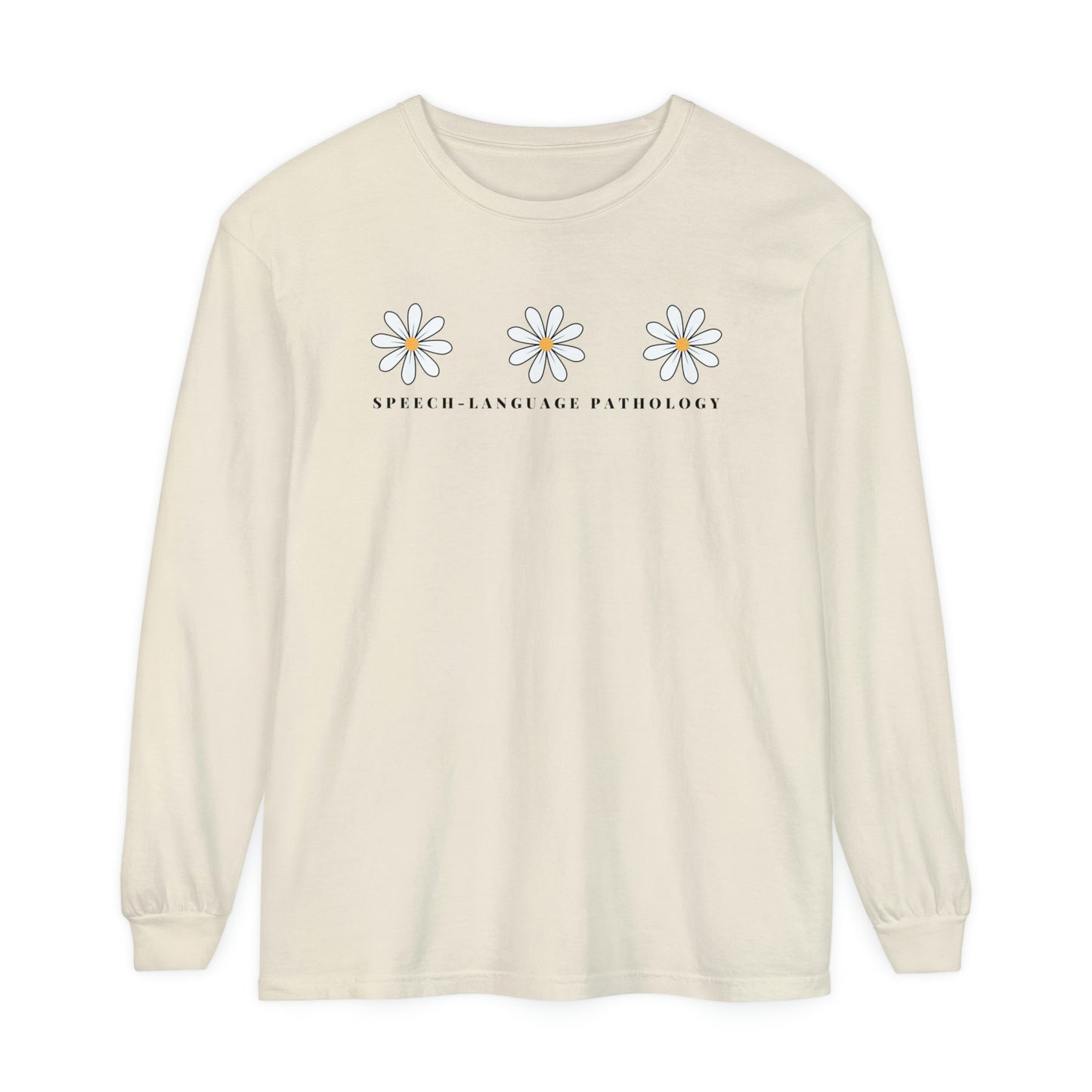 Daisy Speech-Language Pathology Long Sleeve Comfort Colors T-Shirt