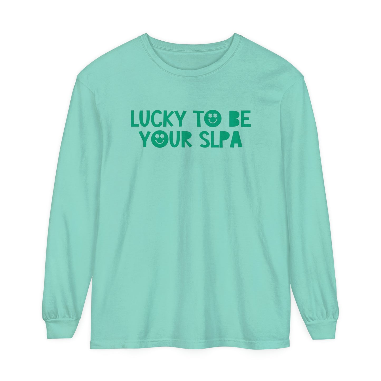 Lucky to Be Your SLPA Long Sleeve Comfort Colors T-Shirt