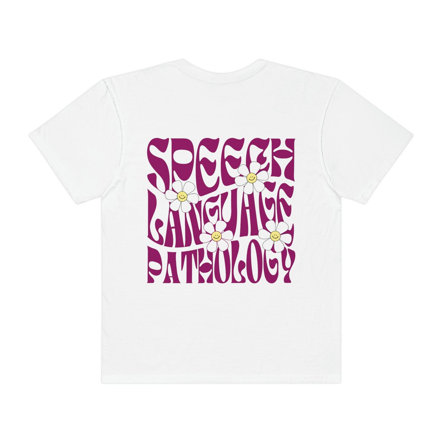 Speech Retro Daisy Comfort Colors T-Shirt | Front and Back Print