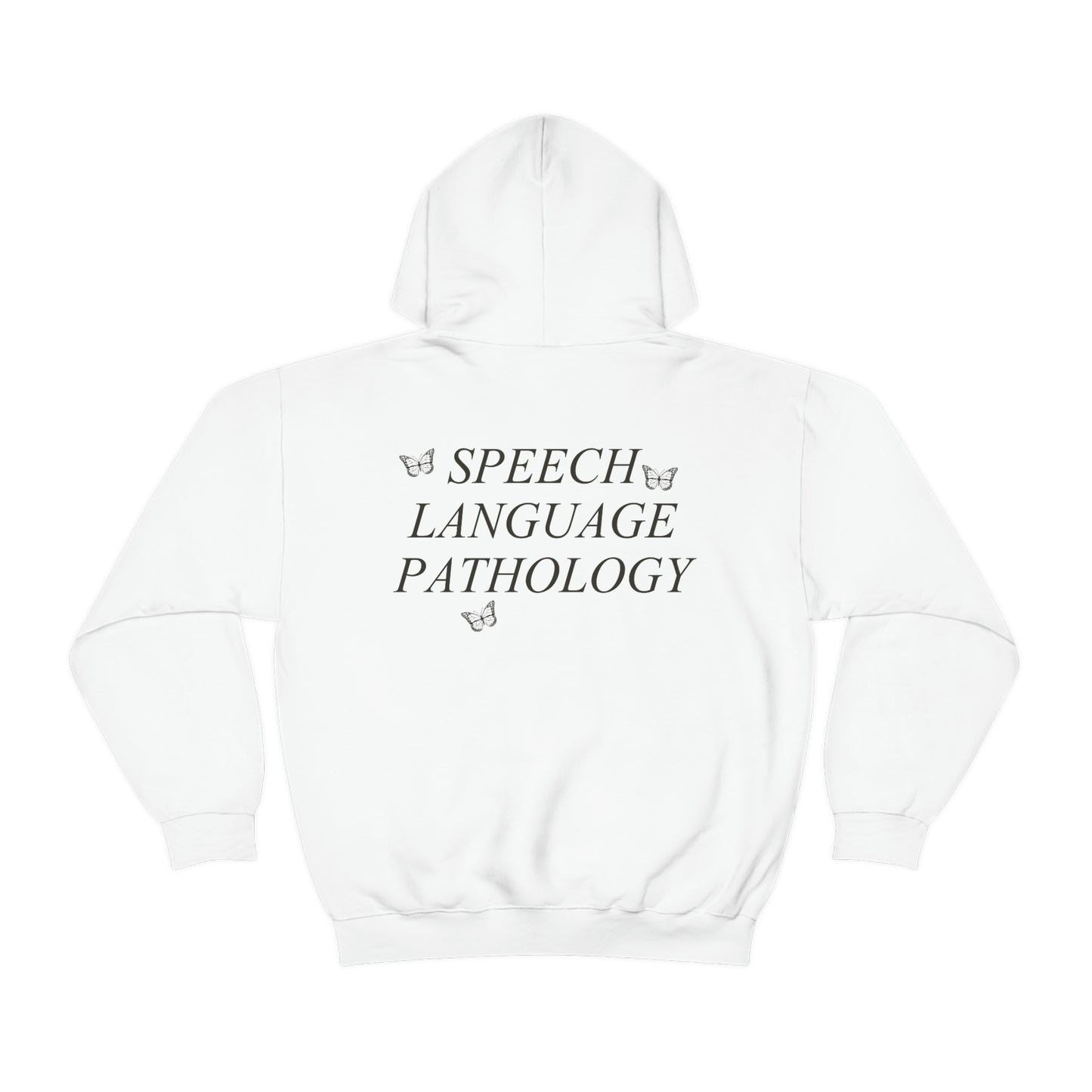 Speech Path Butterflies Hoodie | Front and Back Print