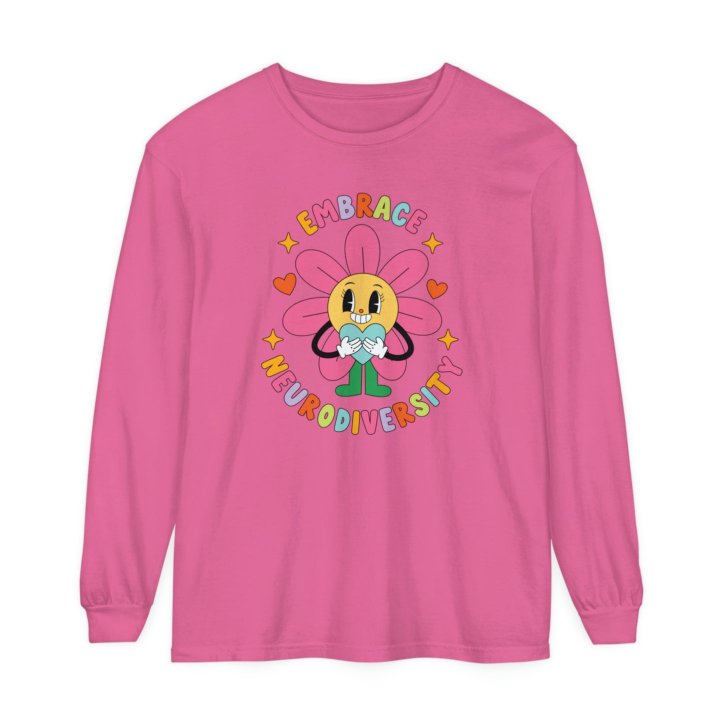 Embrace Neurodiversity Long Sleeve Comfort Colors T-Shirt