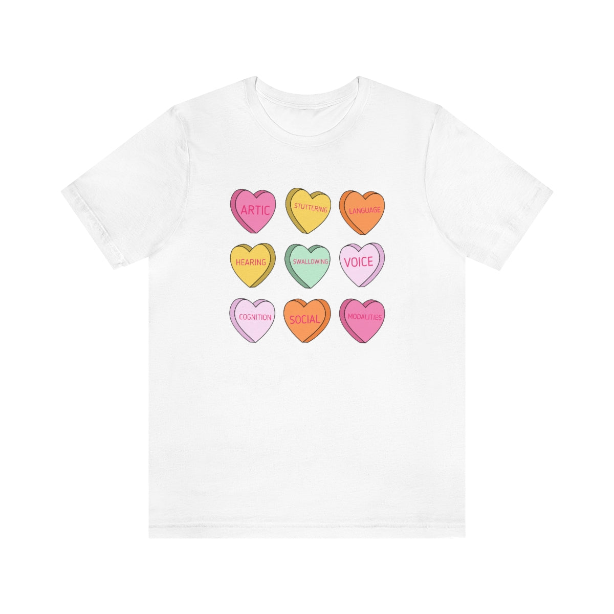 Candy Hearts Speech Scope Jersey T-Shirt