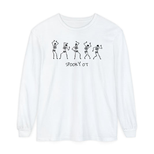 Spooky OT Skeletons Long Sleeve Comfort Colors T-Shirt