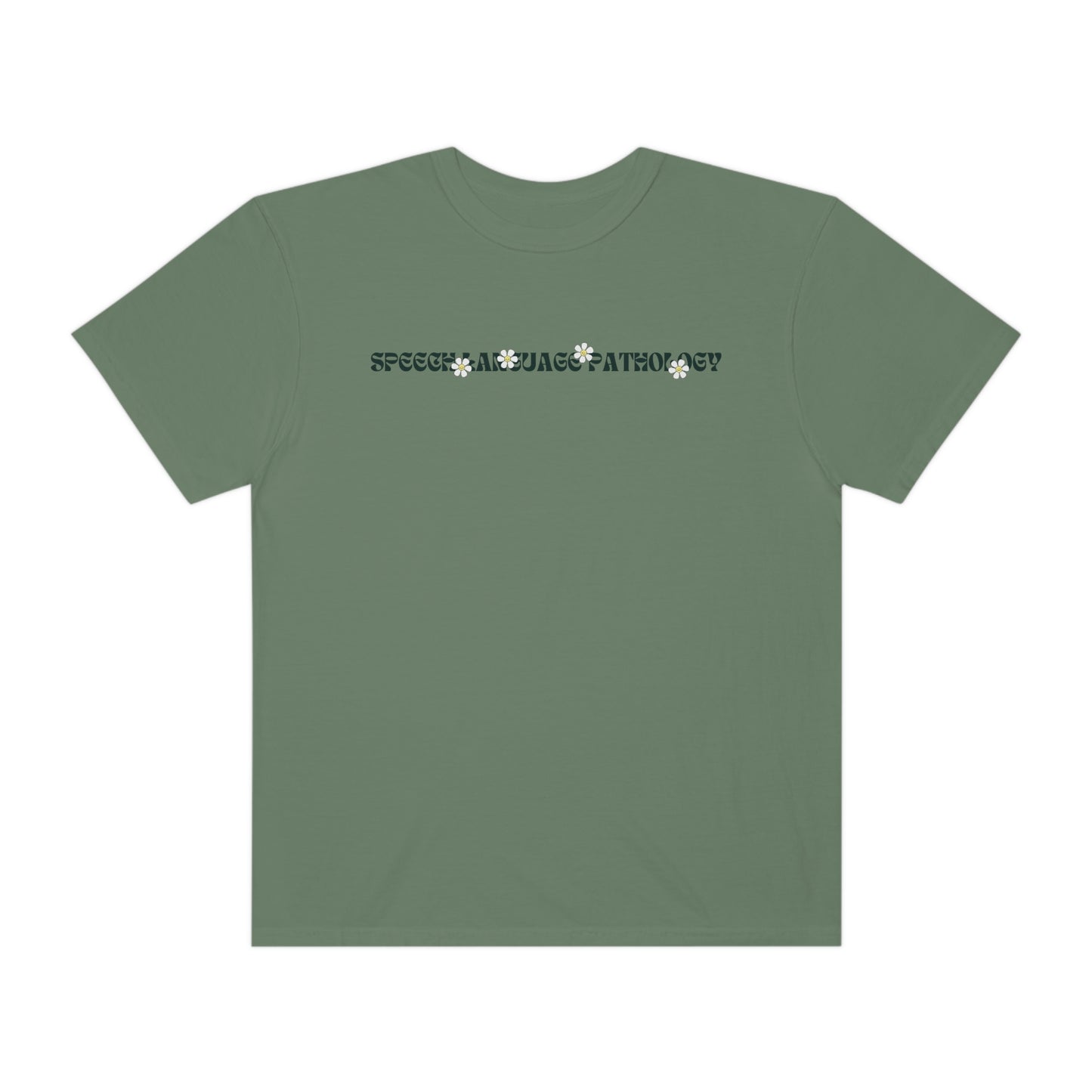 Speech Retro Daisy Comfort Colors T-Shirt | Front and Back Print