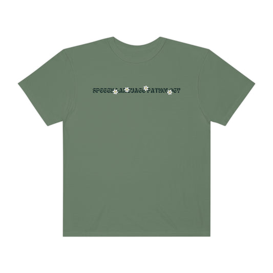 Speech Retro Daisy Comfort Colors T-Shirt | Front and Back Print