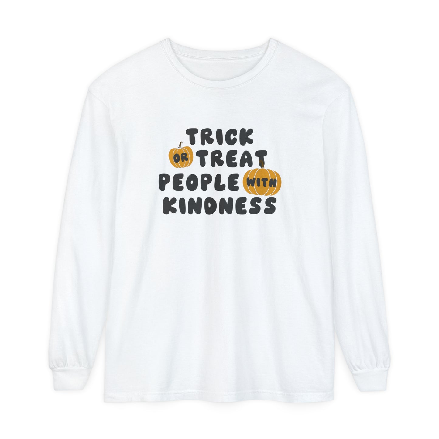 Trick or Treat Kindness Long Sleeve Comfort Colors T-Shirt