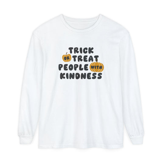 Trick or Treat Kindness Long Sleeve Comfort Colors T-Shirt