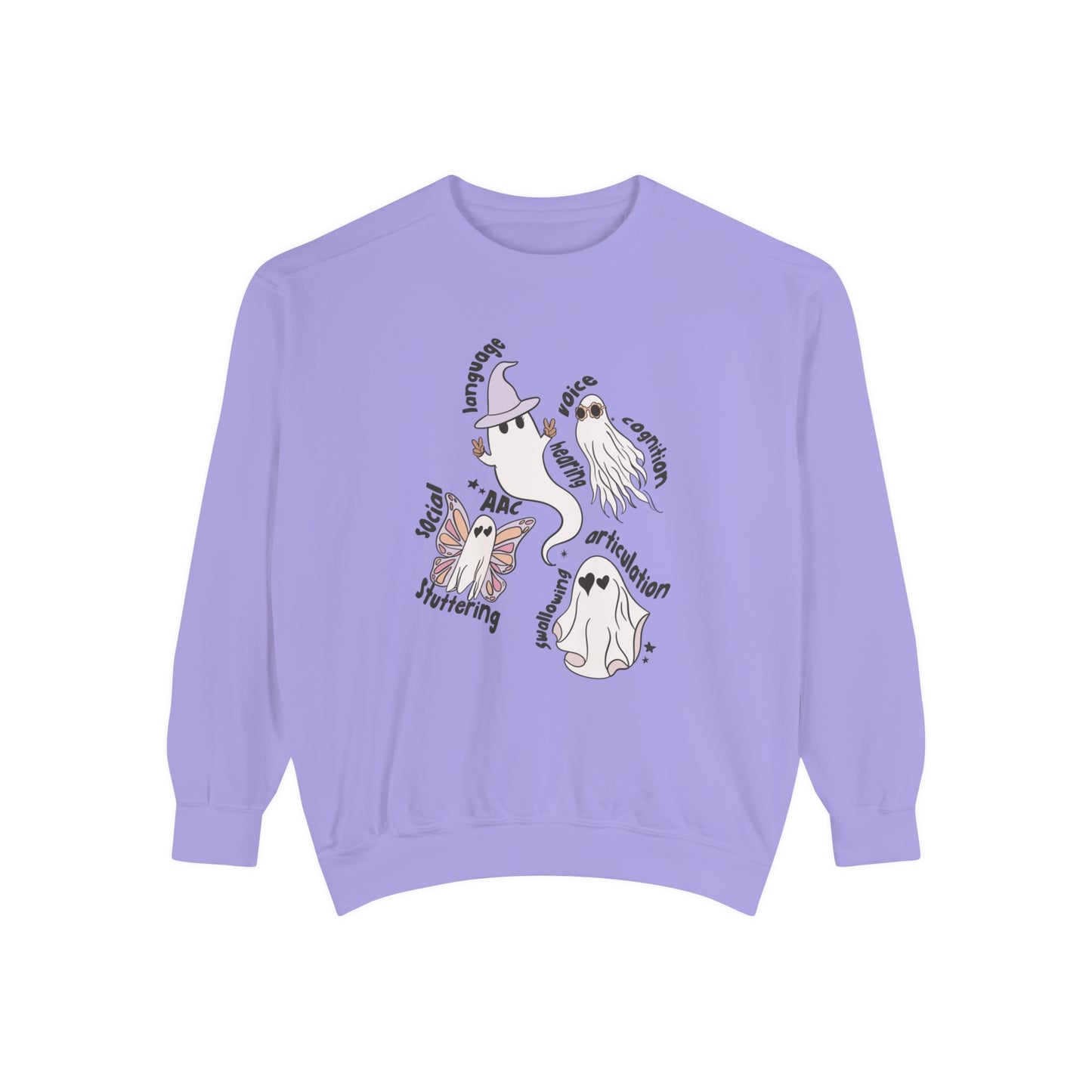 Ghost Friends Speech Scope Comfort Colors Sweatshirt
