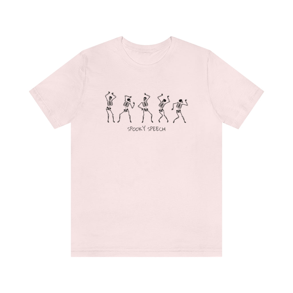 Spooky Speech Skeleton Jersey T-Shirt