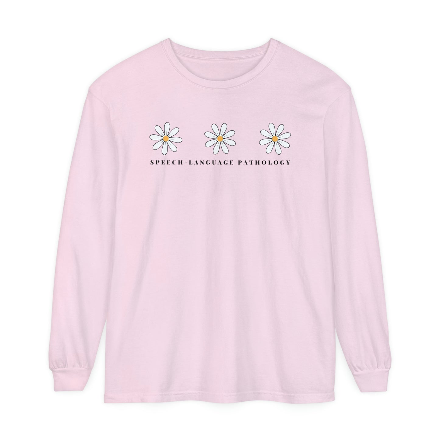 Daisy Speech-Language Pathology Long Sleeve Comfort Colors T-Shirt