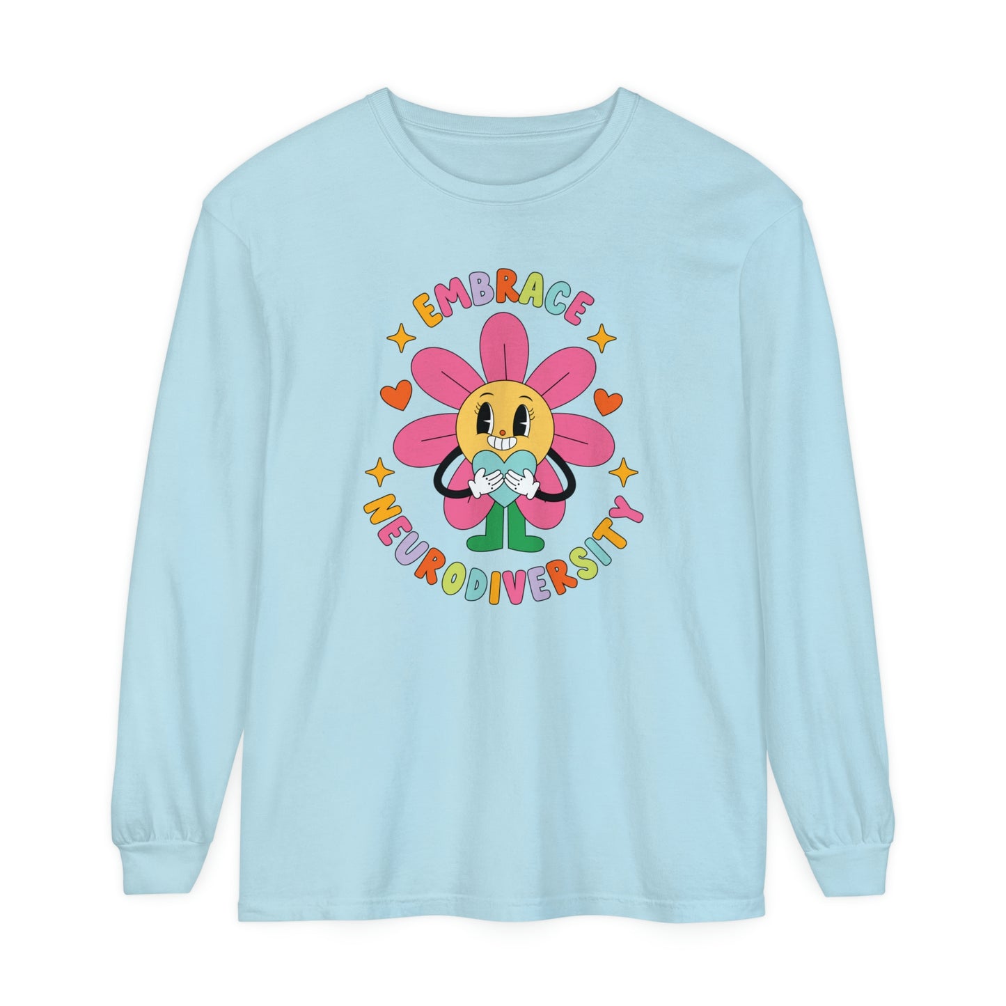 Embrace Neurodiversity Long Sleeve Comfort Colors T-Shirt