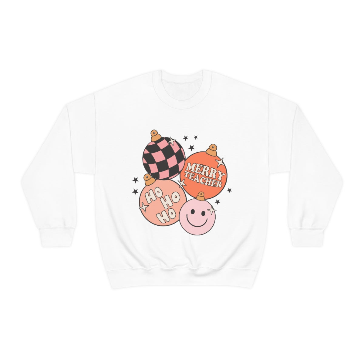 Merry Teacher Ornaments Crewneck Sweatshirt