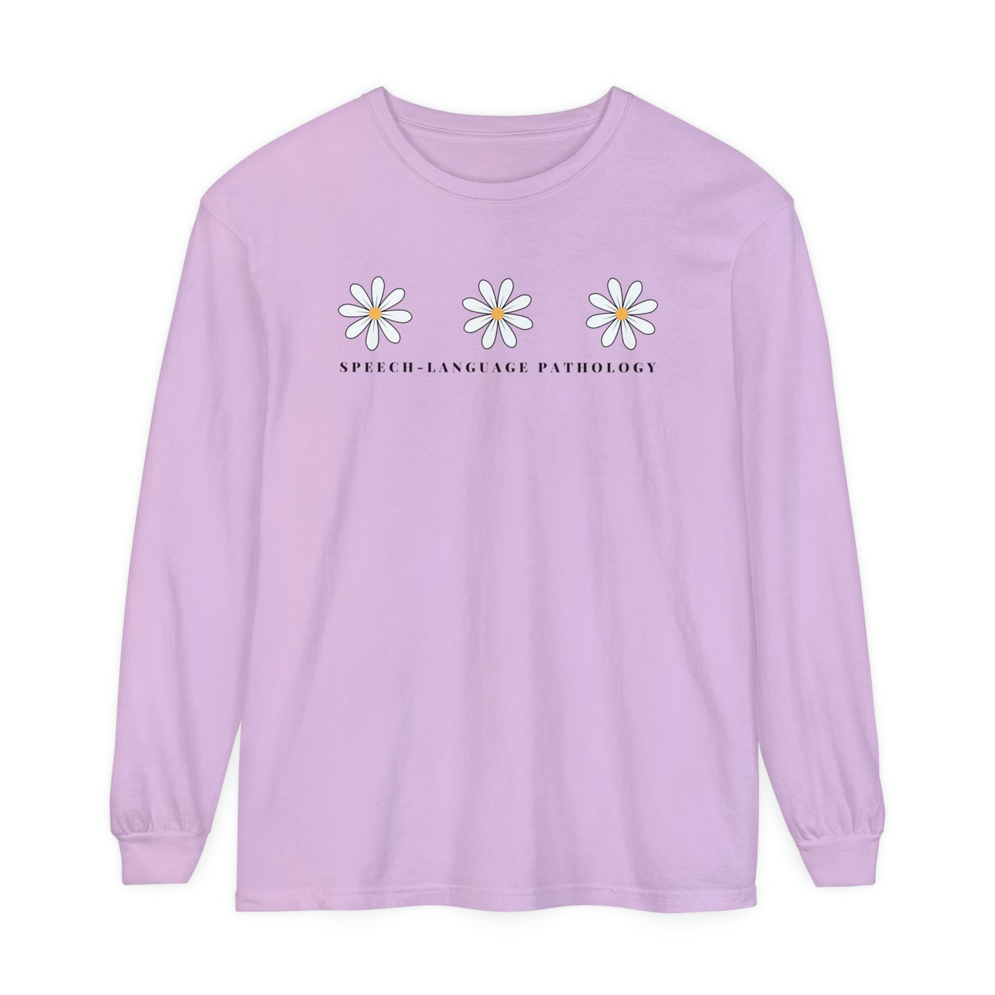 Daisy Speech-Language Pathology Long Sleeve Comfort Colors T-Shirt